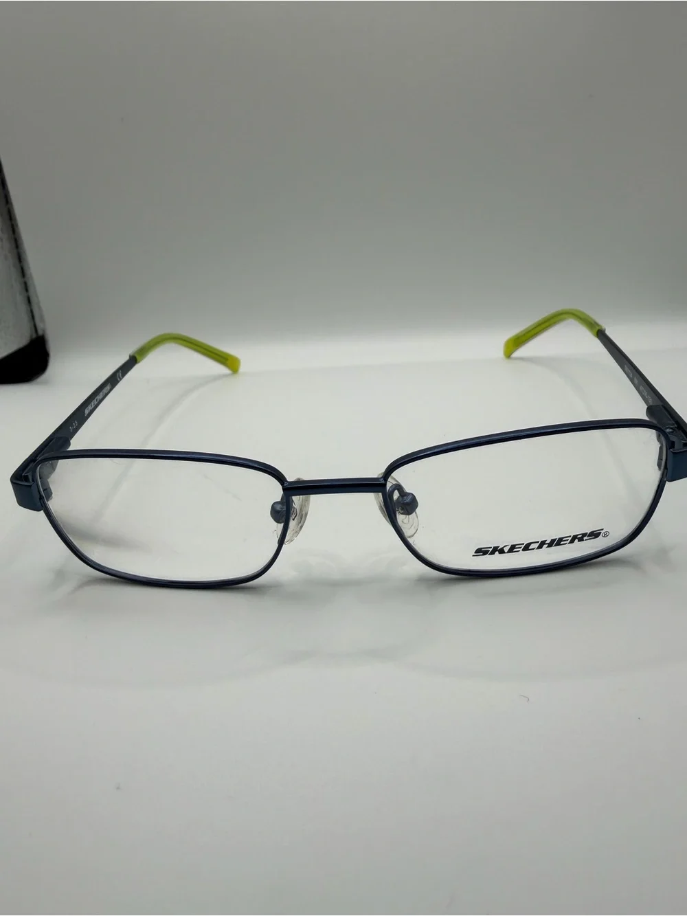Skechers Navy Frames with Lime Green Temple Tips For Kids